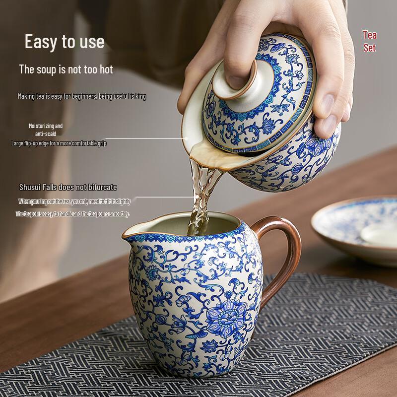 Чайный набор Gaiwan из Кильнской печи Саньцай Мингуан