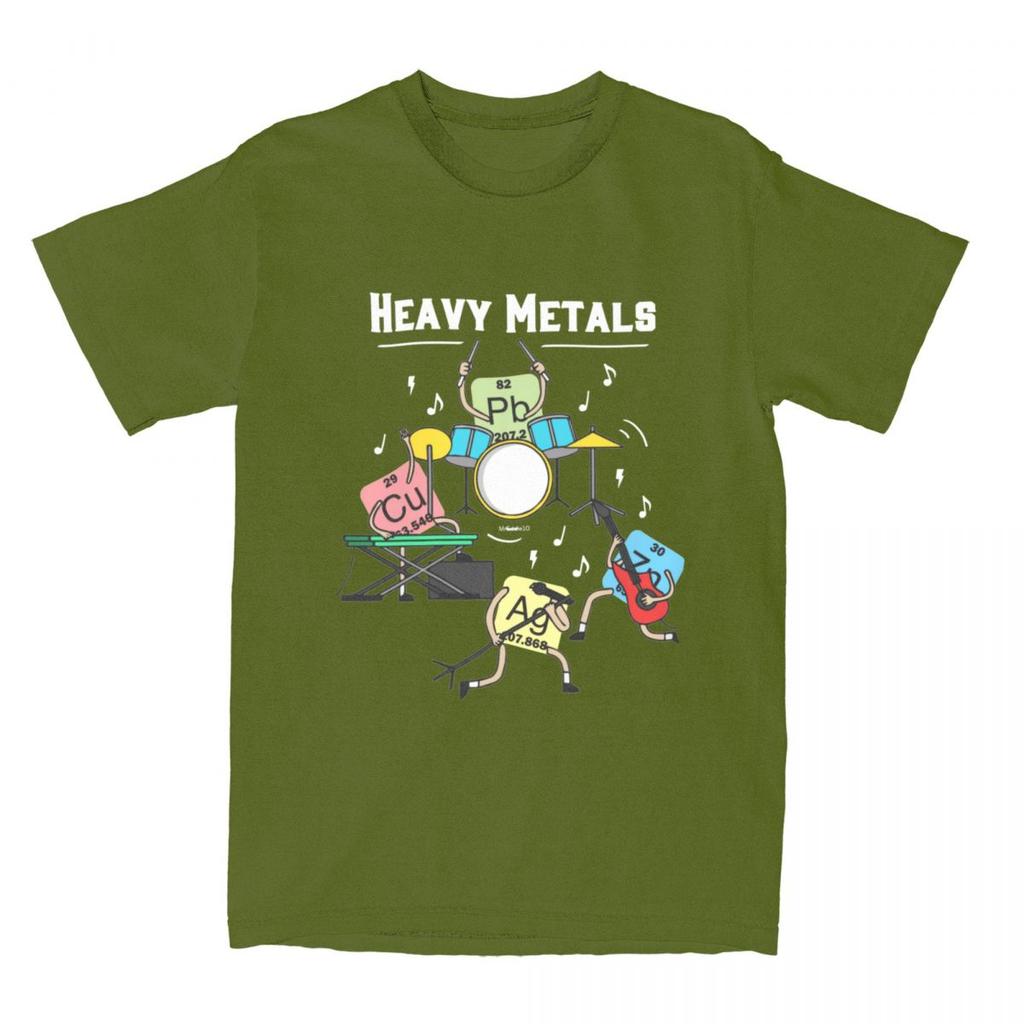Creative Heavy Metals Rock Chemistry TShirt for Unisex WoUnisex Round Neck Cotton Funny Short Sleeve Tee Shirt Party Tops