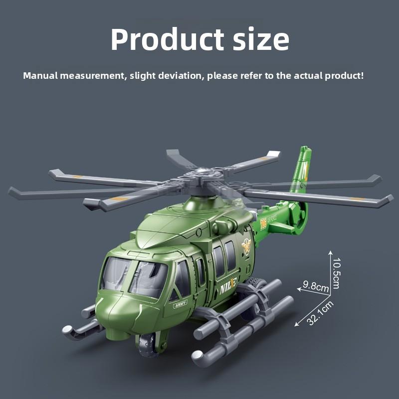 Armed Propeller Rotating Helicopter Simulation Model Children Toy Inertia