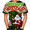 Fashionable Christmas Men's T-shirt, Casual Men's Short Sleeved T-shirt, Round Neck Shirt, Personalized Casual Loose Clothing
