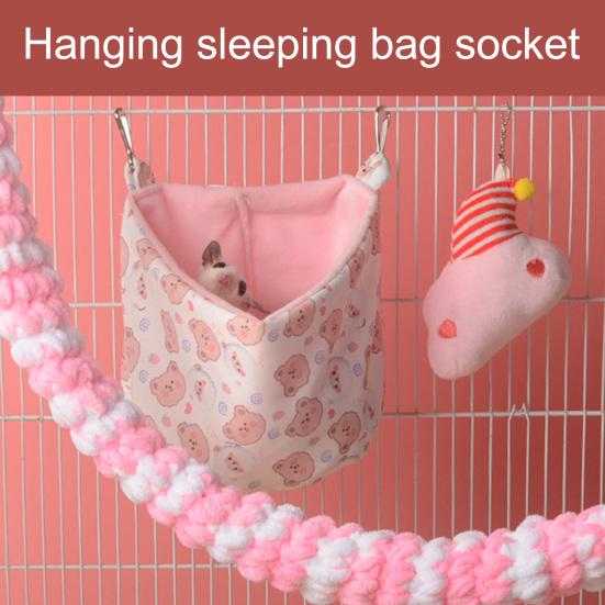 Гамак для хомяка, удобный мультяшный узор динозавра, белка, хомяк, спальный домик для клетки для домашних животных