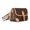 LOUIS VUITTON Diane Coated Canvas Shoulder Bag, Baguette Bag, Portable Crossbody Bag, Shoulder Bag Small Women's Brown M45985