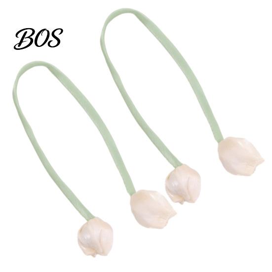 Versatile Curtain Ties 2Pcs Tulip Bud Ties, Decorative Tiebacks, Flower Buds Soft Rope Tiebacks for Bedroom Curtains Patio Drapes Macaron Color