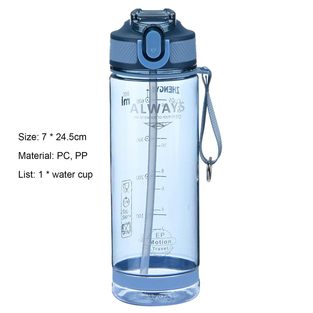 Straw Cup Large Capacity Premium with Lid Durable Sealing Drinking Straw Water Bottle for Travel