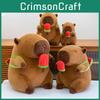 Ice Watermelon Cream Capybara Plush Toy With Transparent Backpack Doll Animal