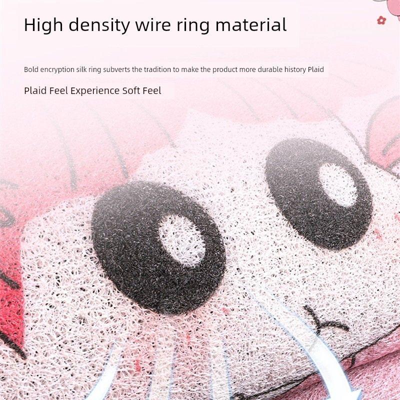 Car Foot Mat Main Driving Rear Row New Arrival Cute Wire Ring Carpet Mat Cartoon Classy Car Interior Design Decoration
