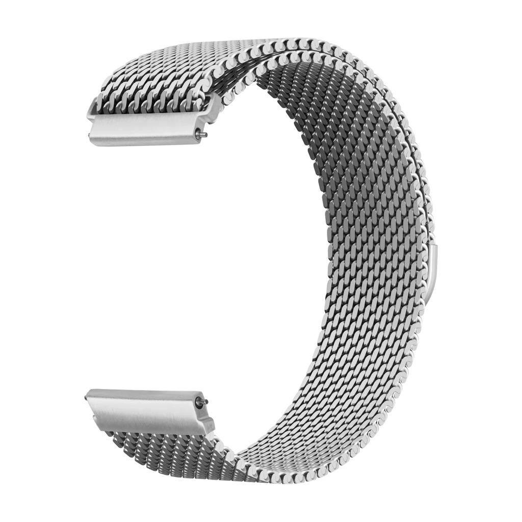 18mm Watch Band for Honor Watch S1/TicWatch C2/Asus Zenwatch 2 Stainless Steel Thick Mesh Milanese Strap
