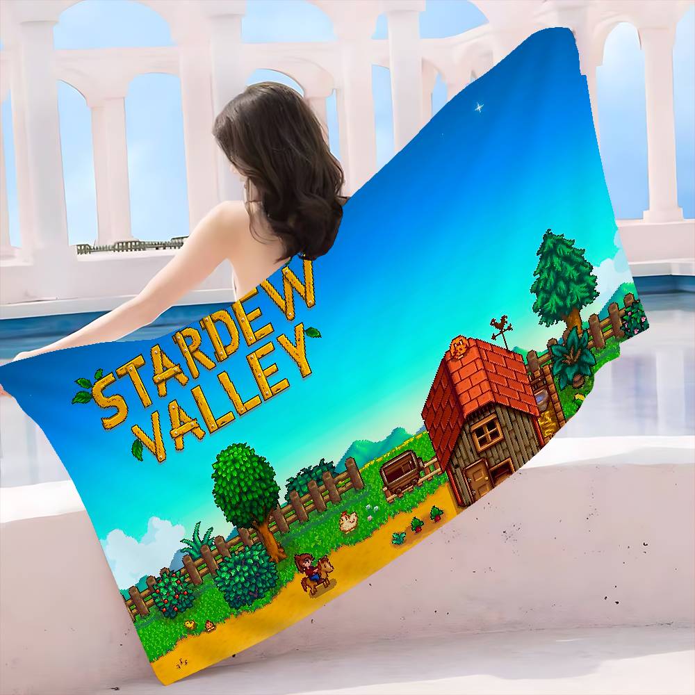 S-Stardew V-Valley Банное полотенце Микрофибра Мягкое Впитывающее Дышащее Для Девочек Детей Декоративное Мультяшное Пляжное полотенце