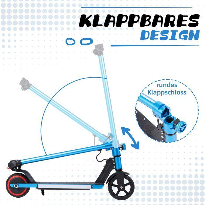 Trottinette électrique enfant - Éclairage LED - Écran LED - Double freinage EBS et mécanique - Autonomie 5-10 km