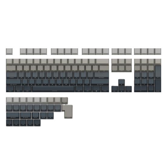 1 комплект градиентных цветных клавишных колпачков для клавиатуры, 136 клавиш, механическая клавиатура, OEM-профиль, светопропускающая клавиатура с боковой гравировкой, сменные аксессуары