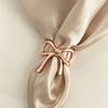 Smooth Irregular Bow Scarf Buckle Zinc Zinc Alloy Shawl Clasp Simpl Clothes Corner Clip  Party