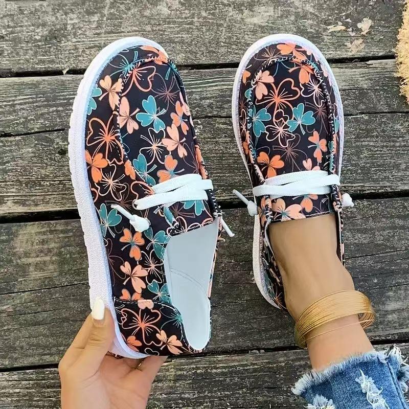 Slip-on Shoes 2025 New Platform Plate Shoes Lace-up Low-top Plus-size Fashion Athleisure Single Shoes for Women
