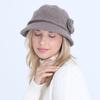 Knitted Hat Women's Autumn Winter Flower Fashion Mom Rabbit Wool Pot Hats & Caps with Thick Velvet Warmth Hat