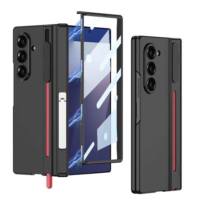 Чехол-подставка с магнитной петлей для Samsung Z Fold7 со слотом для стилуса и защитой от падений