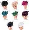 Women Flower Wedding Tea Party Fascinator Hat Evening Party Mesh Hair Band
