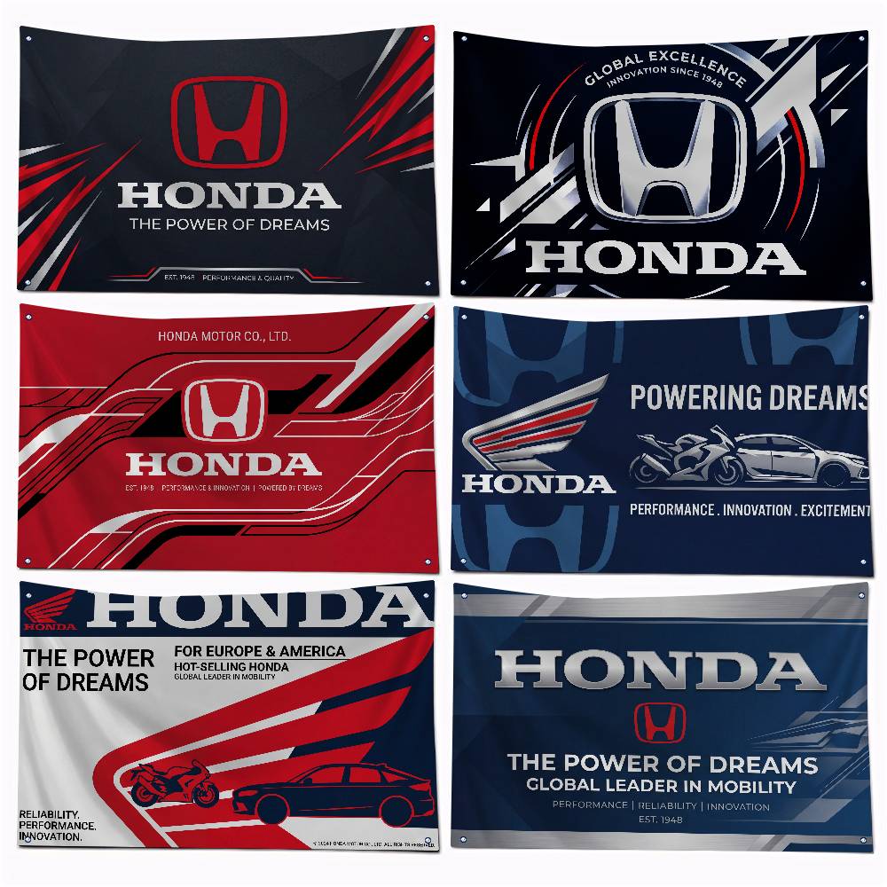 ZLQ4 FOR HONDA RACING Flag 120g Brushed Polyester Sublimation Printing Durable Hanging Flag For Home Decor Event Graduation Gift
