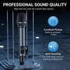 Беспроводные Bluetooth-микрофоны, перезаряжаемая UHF-система беспроводных микрофонов для домашней вечеринки, металлический двойной ручной микрофон для домашнего караоке, церкви, вечеринки