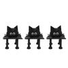 3Pcs Black Cat Toilet Paper Holder Set Funny Animal Toilet Paper Storage Stand for Bathrooms Kitchen Toilet Tissue