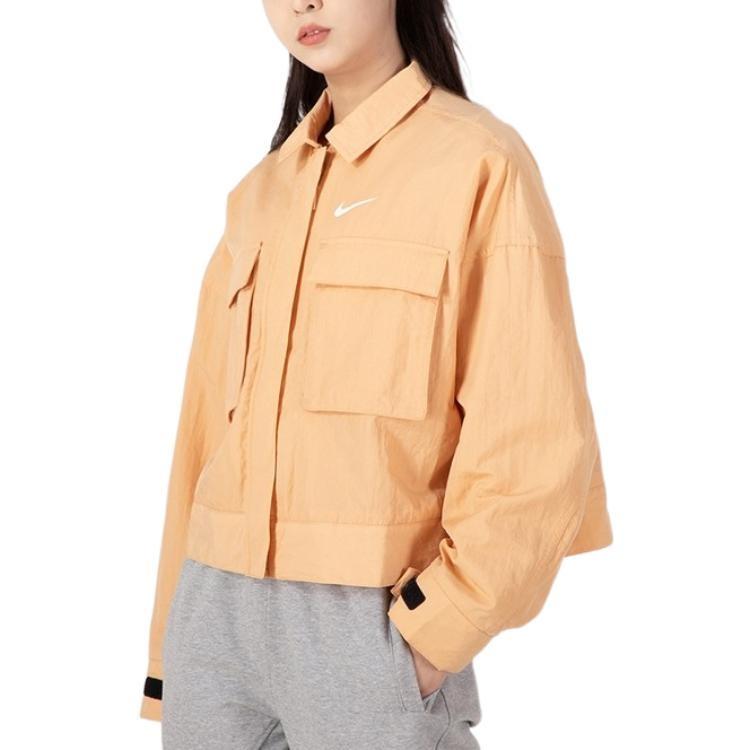 (WMNS) Nike ' Sportswear Essential Casual Sports Woven Solid Color Short Jacket Autumn Orange Women's DM6244-851