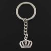 Fashion Crown 12x18mm Pendant 30mm Key Ring Metal Chain Men Car Gift Souvenirs Keychain