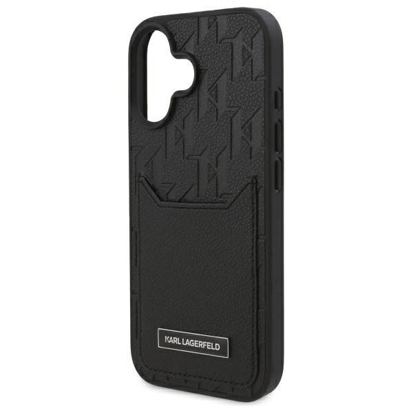Karl Lagerfeld Klhcp16Spgkhprpk Iphone16 6.1 Czarny/Black Hardcase Cardslots Monogram