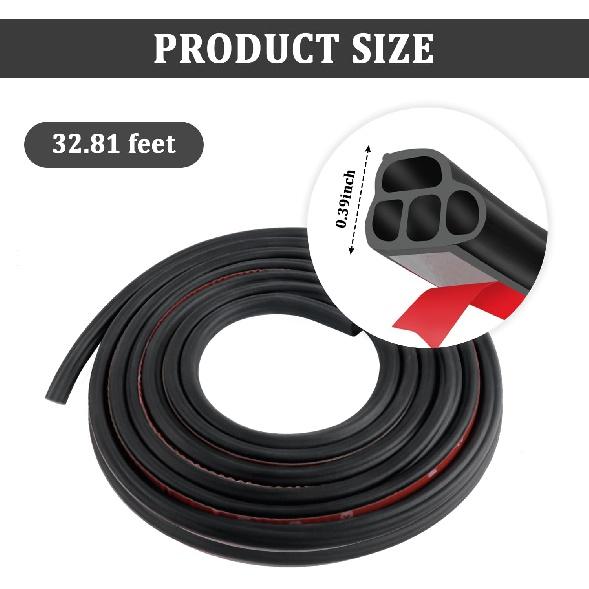 Резиновый уплотнитель для двери автомобиля, двухслойный L-образный автомобильный уплотнитель, универсальный звукоизоляционный уплотнитель для двери автомобиля, автомобильные аксессуары для автомобиля