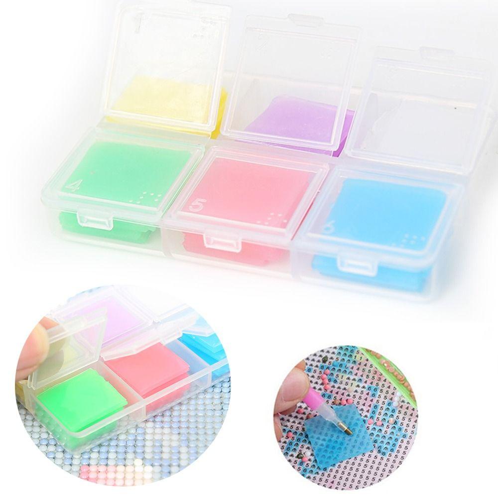 Ящик для хранения Алмазная картина Клей Глина Точка Дрель Ручка Вышивка крестиком Клей для вышивки крестом