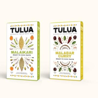 Тулуа Малаикари + Малабарское карри Готовая к приготовлению паста | Кулинарная паста | 1 упаковка на 4-6 порций | Без консервантов | 2x160 г