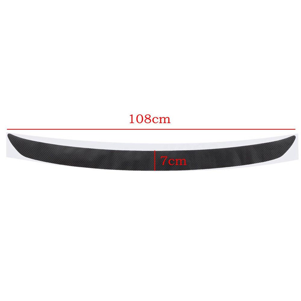 Hot Auto Protector Sill Scuff Cover 3D Carbon Fiber Car Plate Sticker Trunk Protection Strip