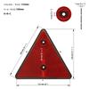 KOPPANG Universal Genuine Triangle Reflector 2 Pcs Truck Card Trailer Jet Trailer Reflector (Red)