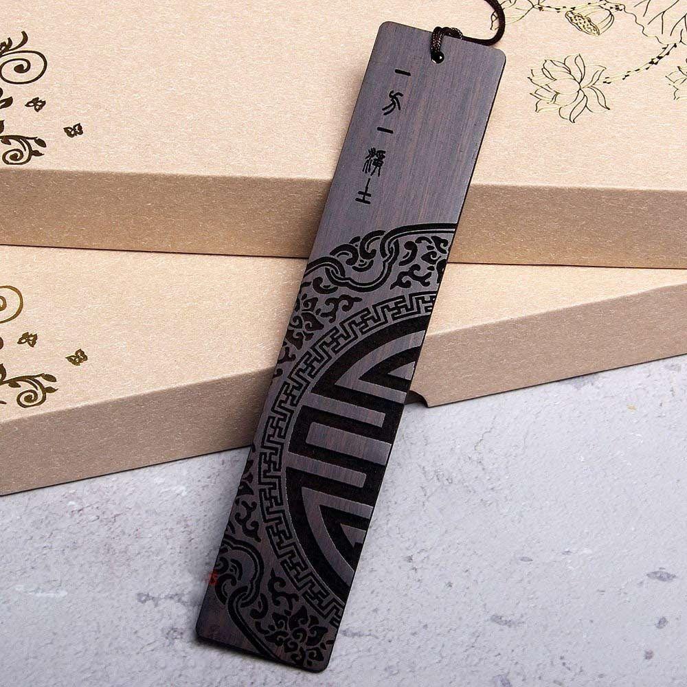 Sandalwood Wooden Book Mark Carving Pagination Mark High Quality Reading Tools  Gift