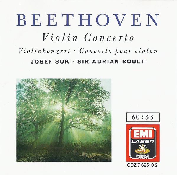 CD BEETHOVEN, SUK; MARRINER - Violin Concerto In D CDZ7625102 EMI Laser 1988 Non Japan Classical Used