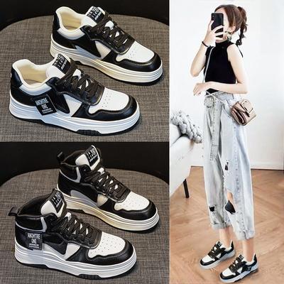 Кожаные белые туфли весна и осень новые студенческие универсальные дышащие туфли на платформе из натуральной кожи спортивные повседневные туфли модные