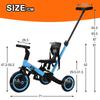 BTM с рулевым управлением и толкателем Включает педали и управление Легкая игрушка для детей и возрастов Легкий Идеальный детский трехколесный велосипед на день рождения, 4-в-1, Коляска,
