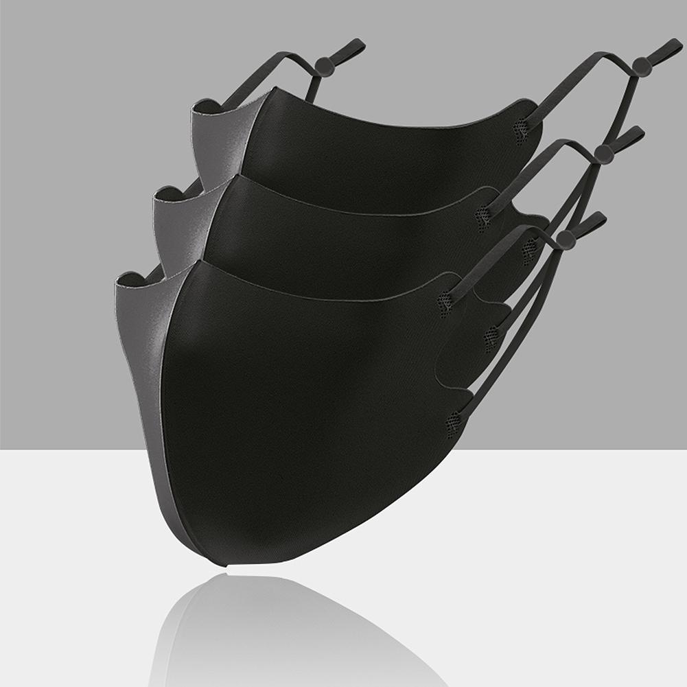 3 PCS Ice Silk Masks Washable Anti Dust Filter Mouth Face Mask for Adults