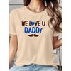 Women's Short Sleeve T Shirt Heartfelt Dad Theme Print Round Neck T-Shirt Machine Washable and Skin-Friendly Soft Breathable suitable for