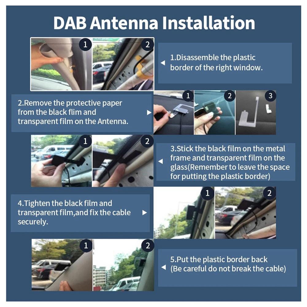 Precise DAB+ Antenna For Android Car Radio With USB Adapter GPS Stereo DAB Receiver Player Automatic Scan Support Channel List