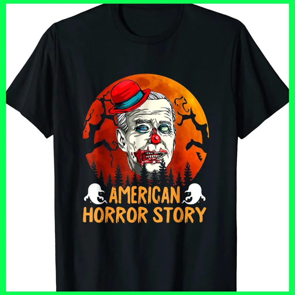 Biden Horror American Zombie Story Halloween T-Shirt Black Funny Gift Men Women