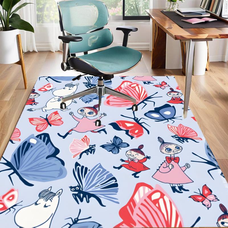 the Moomin Design Area Rug - Non-Slip, Soft & Cozy Floor Mat for Living Room, Bedroom, Office - Indoor/Outdoor Decorative Carpet