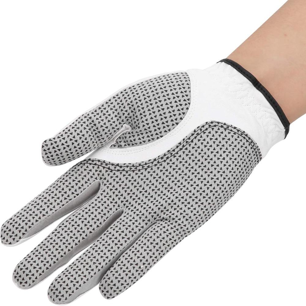 Sheepskin Leather Men’s Golf Glove White And Black Golf Glove Left Hand  Outdoor Sports
