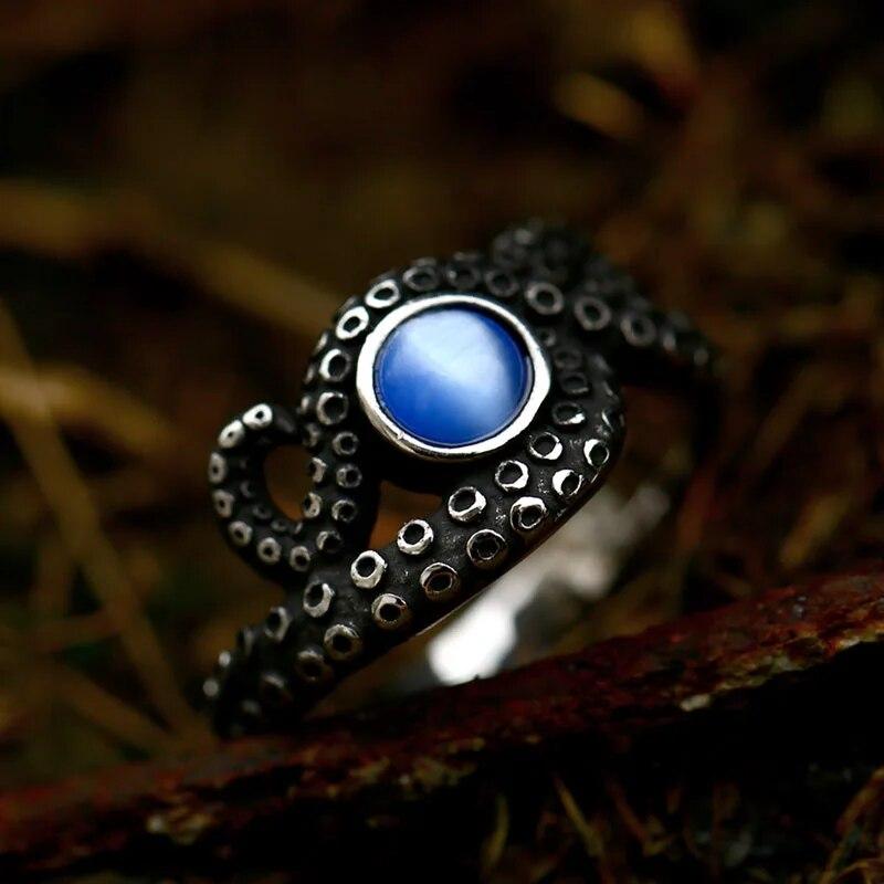 Антикварные модные мужские кольца Череп Осьминог Викинг Кальмар Волк Тигр Медведь Овца Свирепые животные Ретро Панк Ювелирные изделия Прямая доставка