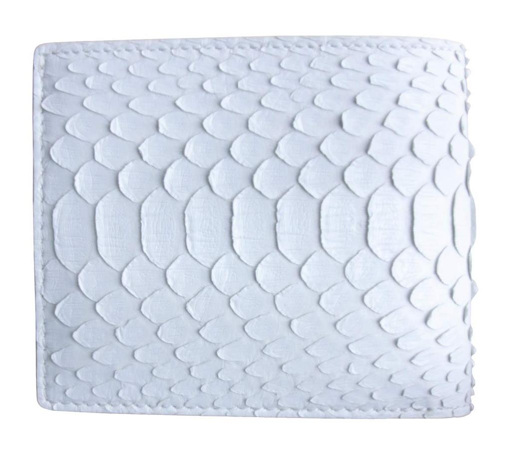 Snakeskin Bifold Wallet Genuine Leather Python Leather Small Wallet Large Capacity Bifold Coin Purse Bill Holder Card Case Wallet [Dom Teporna] Men's