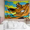 Scooby-Doo Print Tapestry, Backdrop, Easy Setup, Ideal for Bedroom, Office & Living Room, with Aesthetic Wall Hanging Decor.