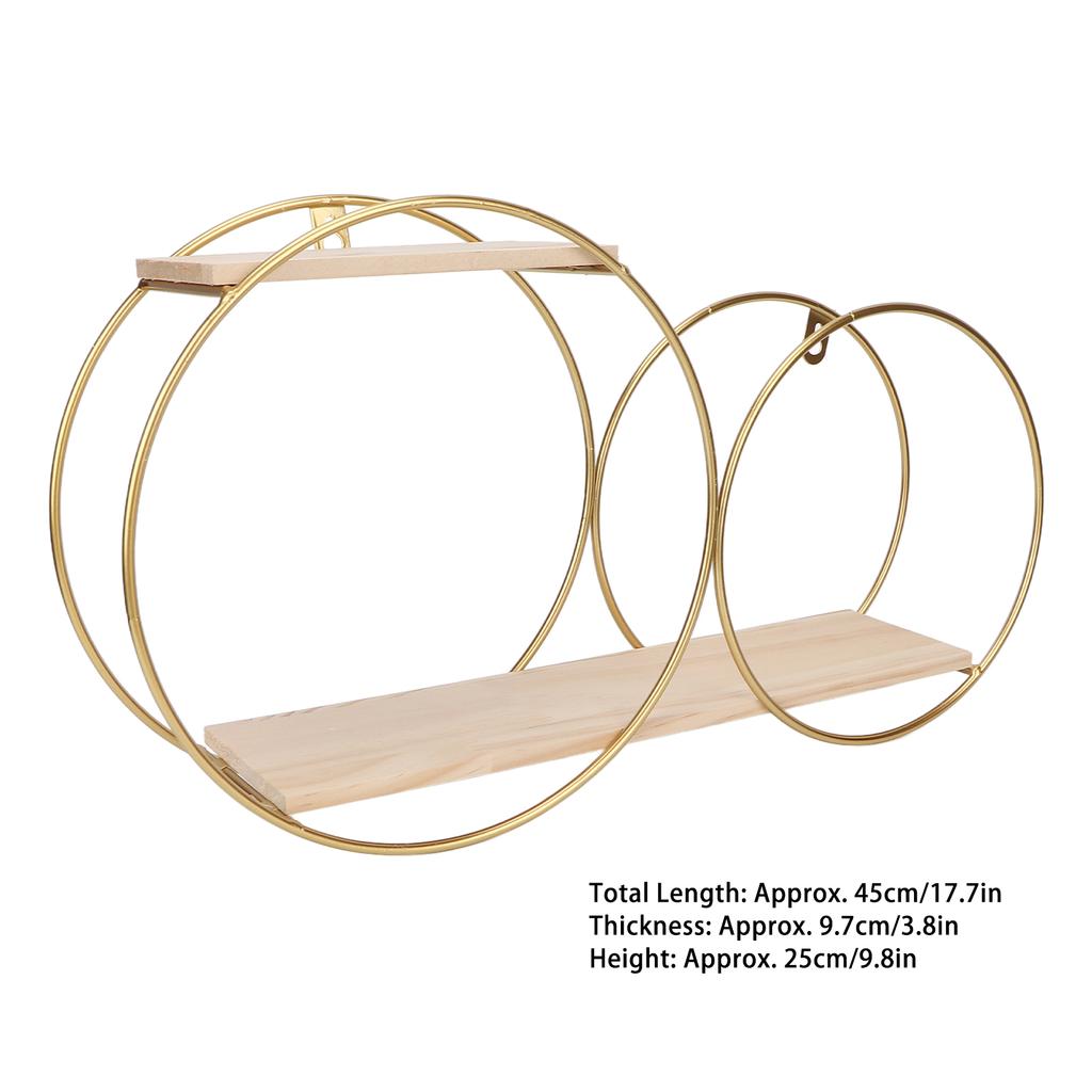 Настенная полка для хранения Металлическая круглая декоративная Настенный плавающий органайзер для ванной комнаты