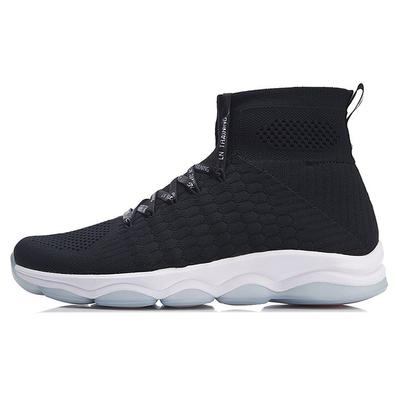 Неограниченная ткань амортизирующая нескользящая высокая повседневная обувь женская обувь черный белый AFJN008-1