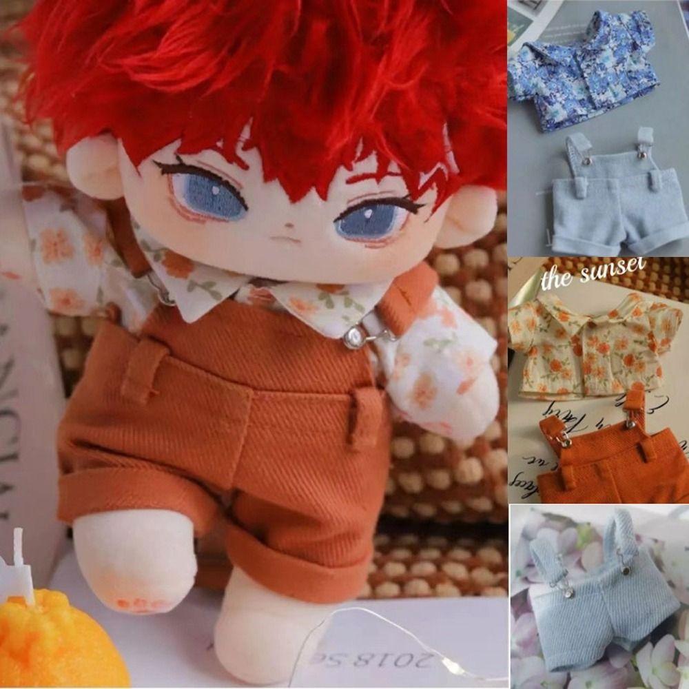 Mini T-shirt Pants 2 Colors Clothes Overalls Suit New Doll Clothes 20cm Cotton Doll