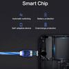 Câble de chargeur - 123 - 3 en 1 - Magnétique - Compatible Android, iOS - LED bleu