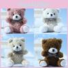 Cute Cartoon Bear Plush Keychain Soft Stuffed Animal Keyring For Bag And Key Decor