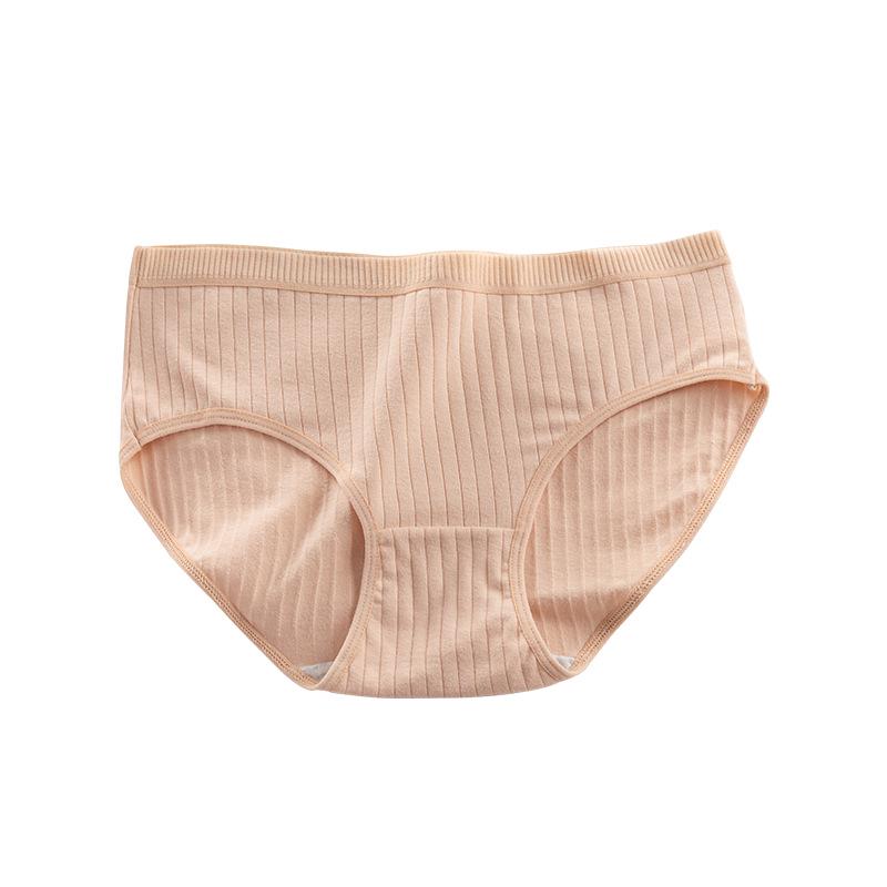 Женское нижнее белье из чистого хлопка однотонное: Антибактериальные, удобные трусы-слипы средней посадки для девочек и студенток