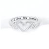 Кольцо в форме сердца «Я люблю тебя навсегда», изысканное регулируемое кольцо на палец, модное открывающееся кольцо для вечеринки